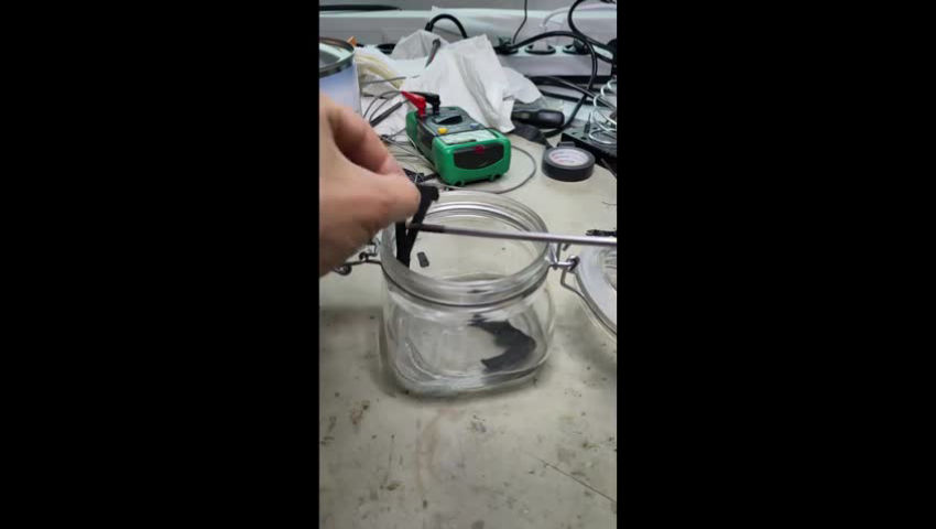 Prusament PLA dissolving in acetone - 30 minutes later